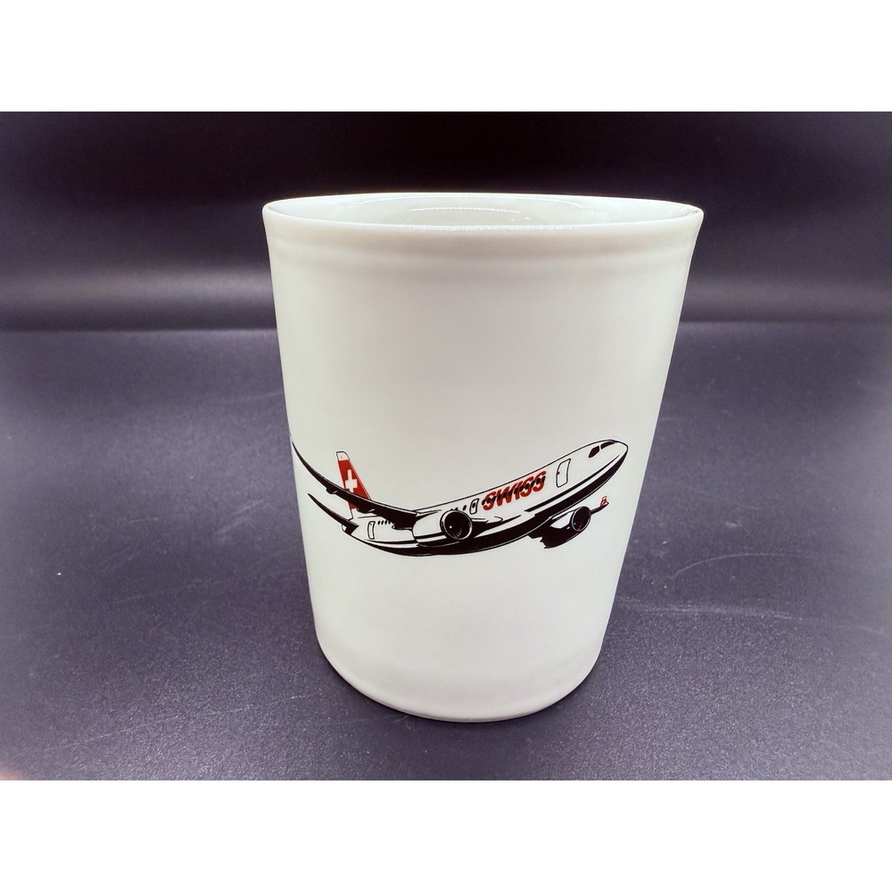 Vintage SWISS AIR PORCELAIN GLASS Airline /‎ Aviation Memorabilia